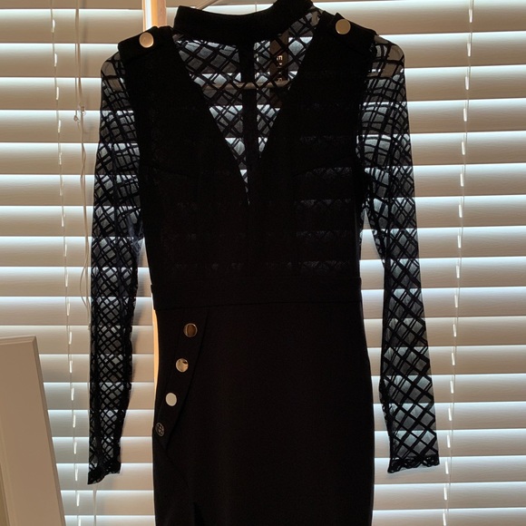 Long sleeve mesh dress - Picture 1 of 2